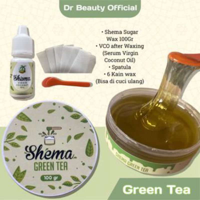 [Paket Lengkap] SHEMA Sugar Waxing Premium Free Serum VCO (After Wax) + Spatula + Kain Wax Paket Lengkap Waxing / Penghilang Bulu Ketiak Kaki Tangan