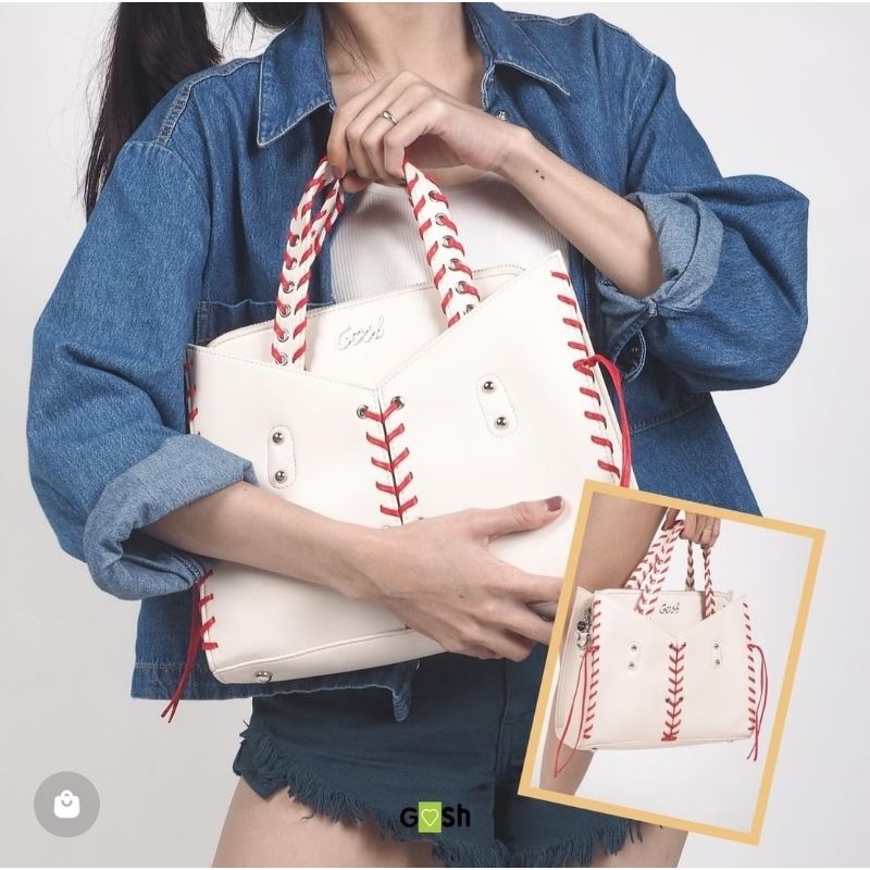 [Bisa COD] Ready Tas Gosh Original New art 859 Black White