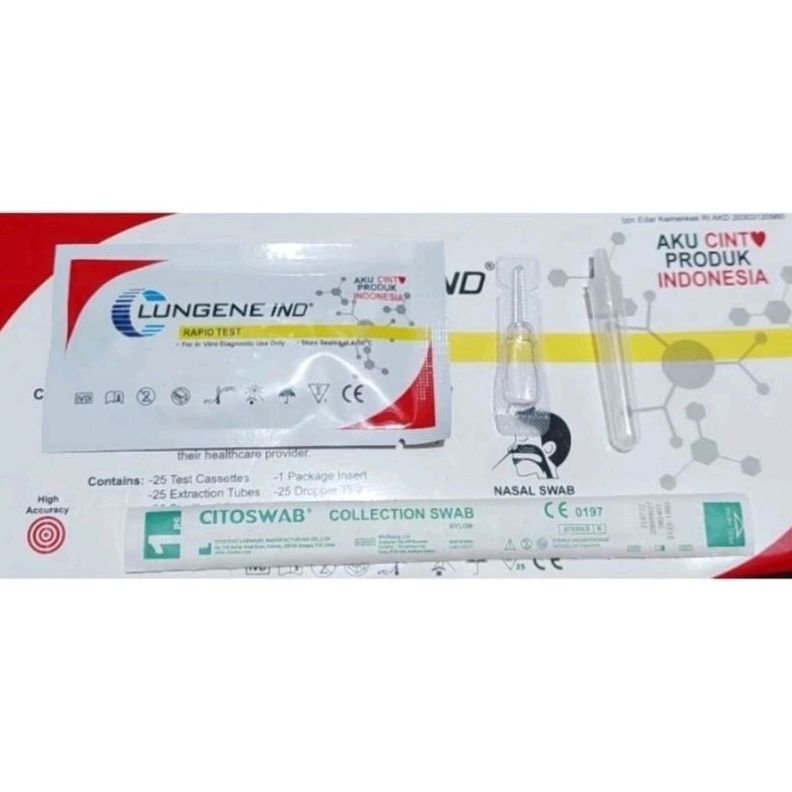 Rapid Test Antigen Swab Clungene Alat Swab Rapid Test Antigen Clungene Lungene Merah Satuan Alat Swa