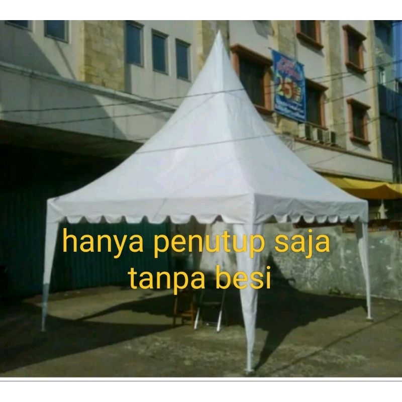 cover tenda kerucut 3x3 tenda kerucut hanya atap penutup saja tanpa besi tenda pengganti 3 x 3 model