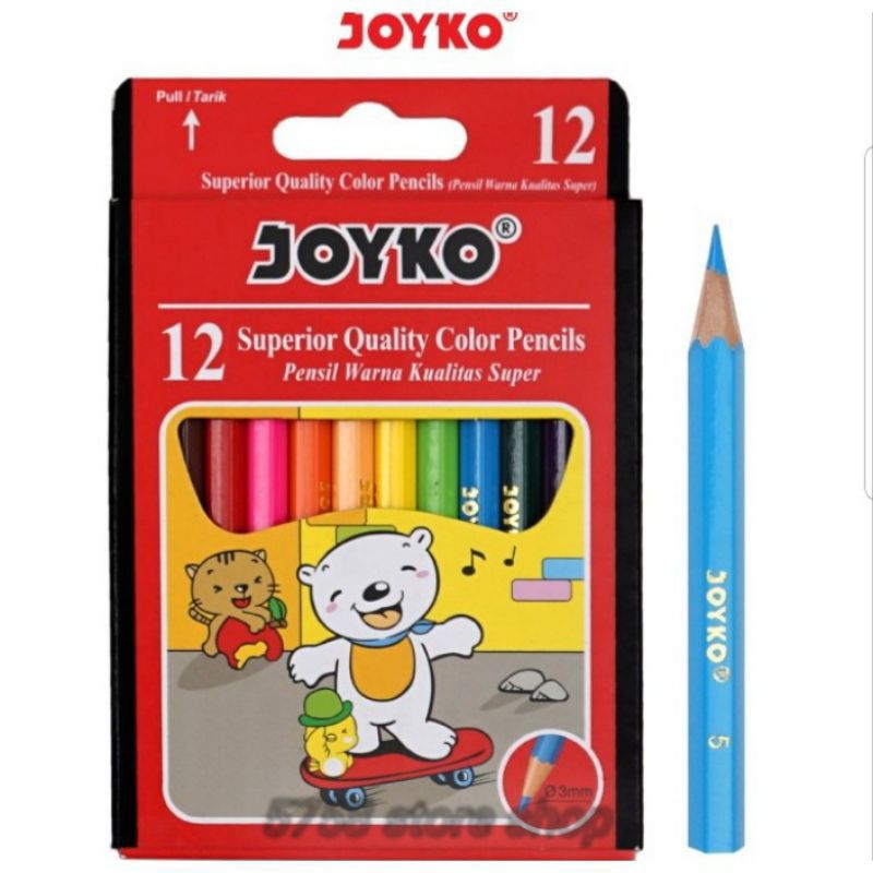 

PENSIL WARNA JOYKO PENDEK 12 WARNA