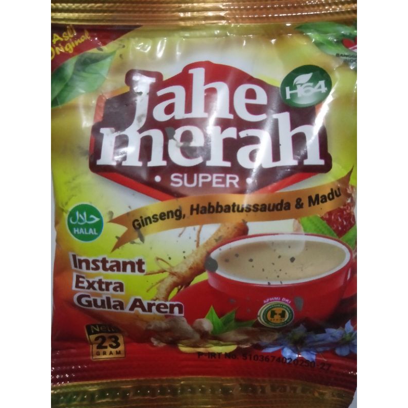 

jahe merah gula aren h64 per renceng isi 12 sachet