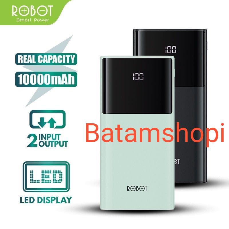powerbank 10000mah robot rt190s digital display original power bank robot rt190s new