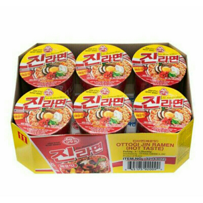 

Ottogi jin ramen spicy cup 68g isi 6