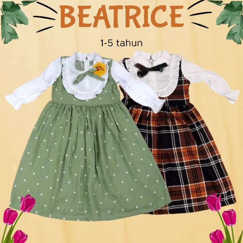 Gamis Panjang Anak Perempuan Beatrice By Mybee Baju anak cewek Dress Anak Baju Muslim anak Usia 1-5 