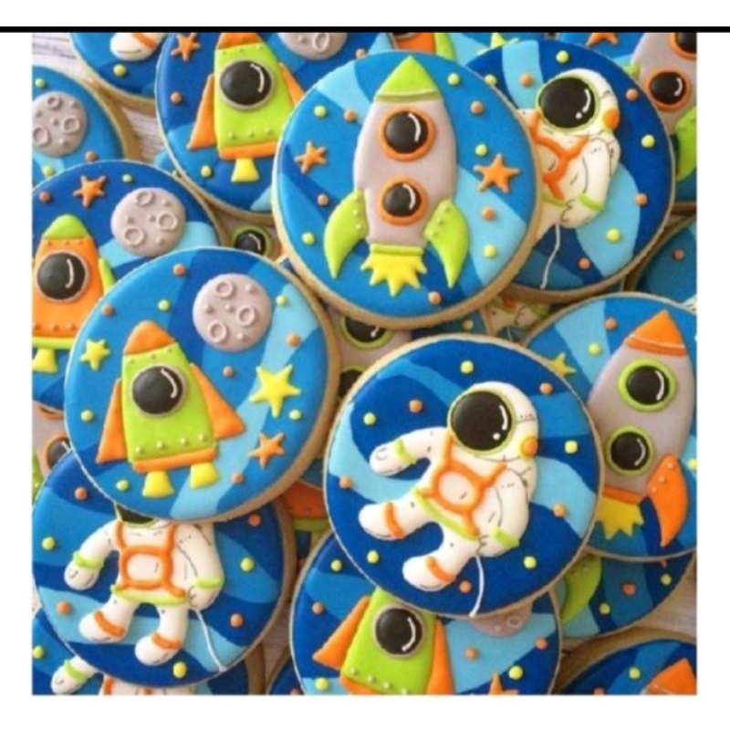 

Catanova Butter Cookies Kukis Hias Tema Astronot