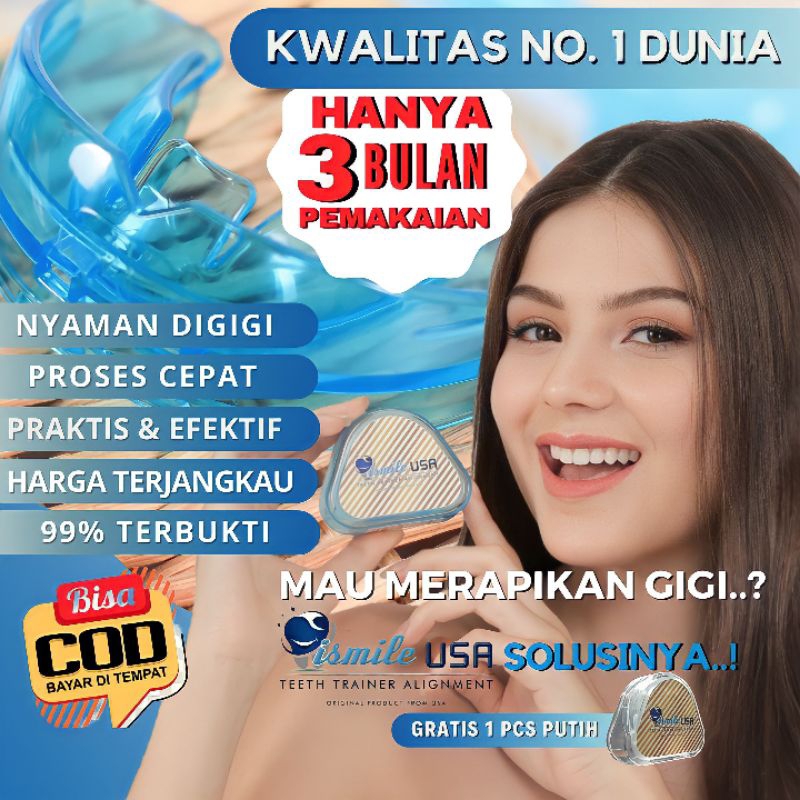 Perata dan Perapi Gigi ismileUSA Qualitas Original Bisa Lepas Pasang / Paket Perapi dan Perata Gigi 