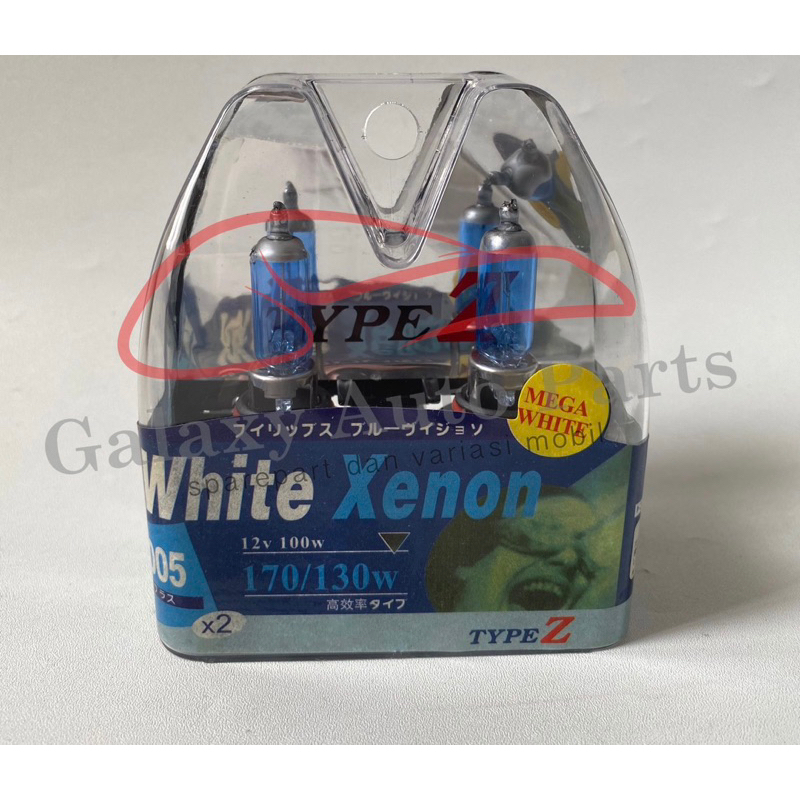Lampu bohlam dop halogen hb3 9005 12v 100w xenon blue isi 2