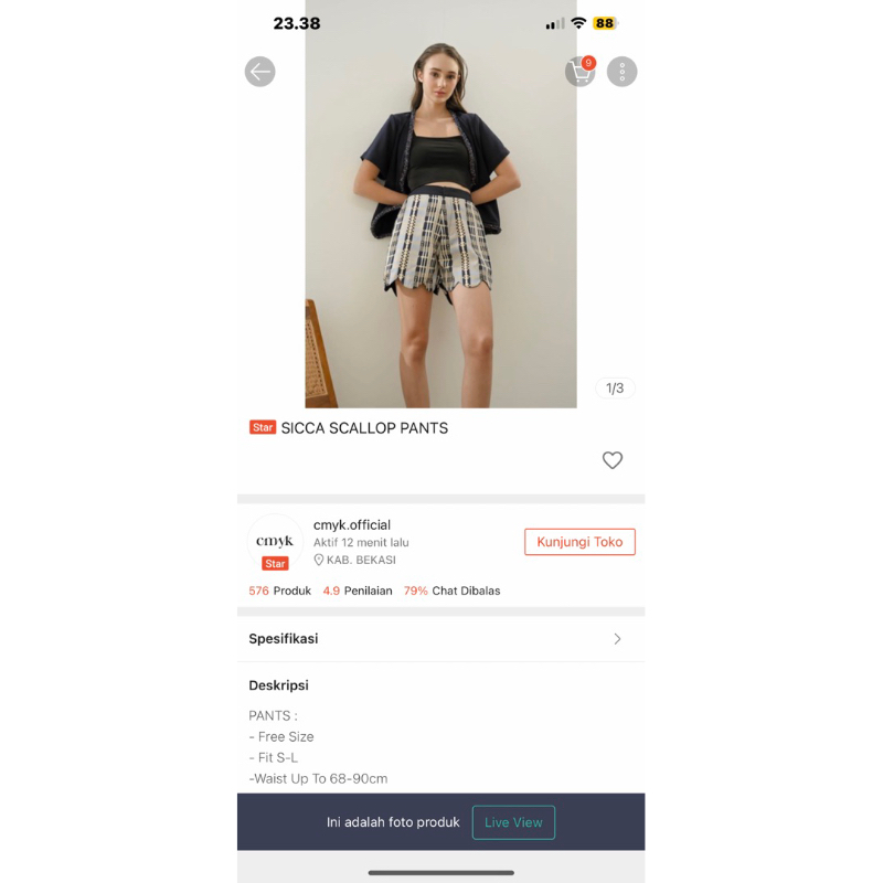 CMYK sicca scallop pant preloved