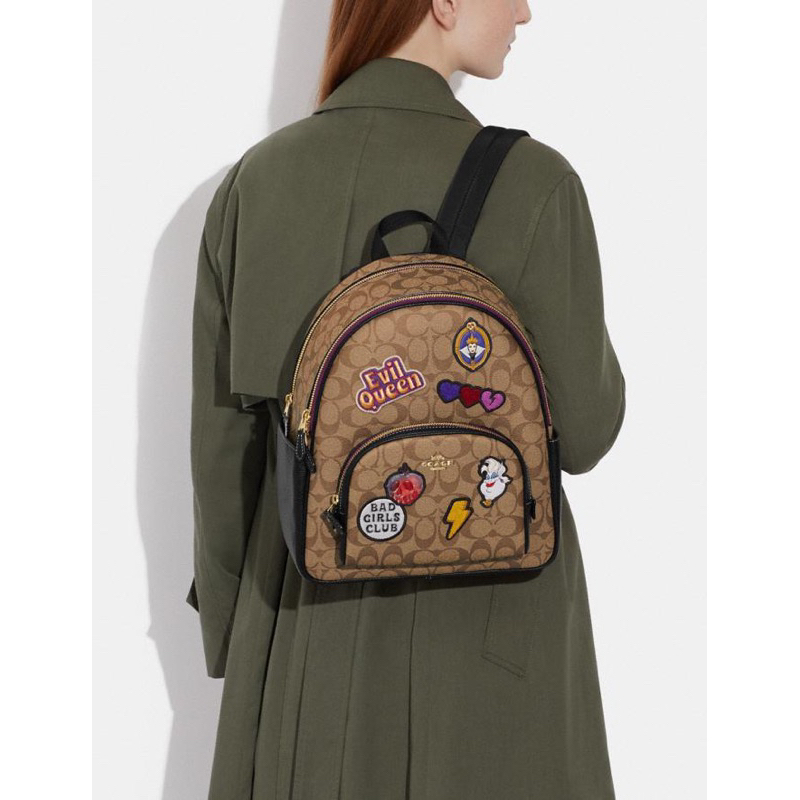 Coach Disney X Coach Court Backpack In Signature Canvas With Patch (CC148)