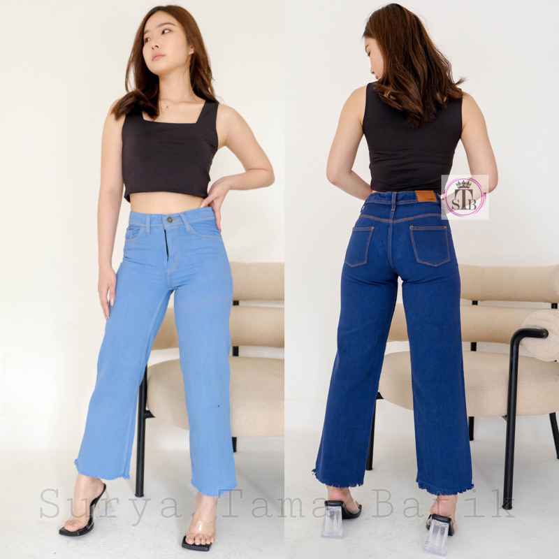 Celana jeans wanita//Celana panjang//Celana boyfriend wanita//kulot jeans wanita