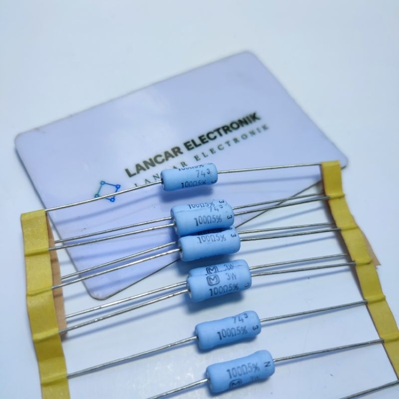 Resistor Panasonic 100 ohm  3W  5% Original Roll biru