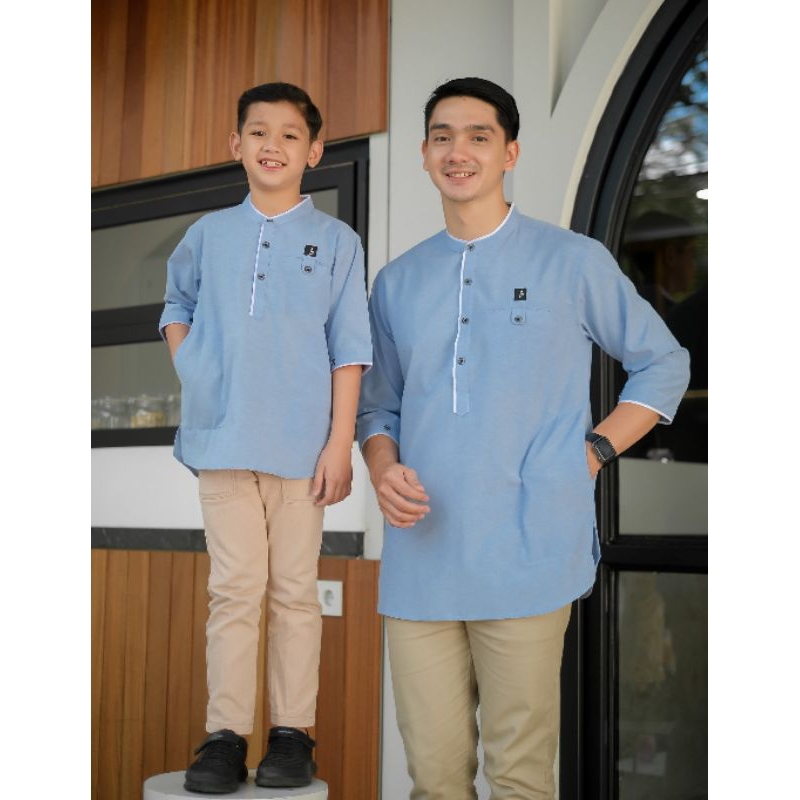 Baju Koko Setelan Ayah Dan Anak Pakaian Muslim Kurta Pakistan Couple Pria Set Keluarga Terbaru