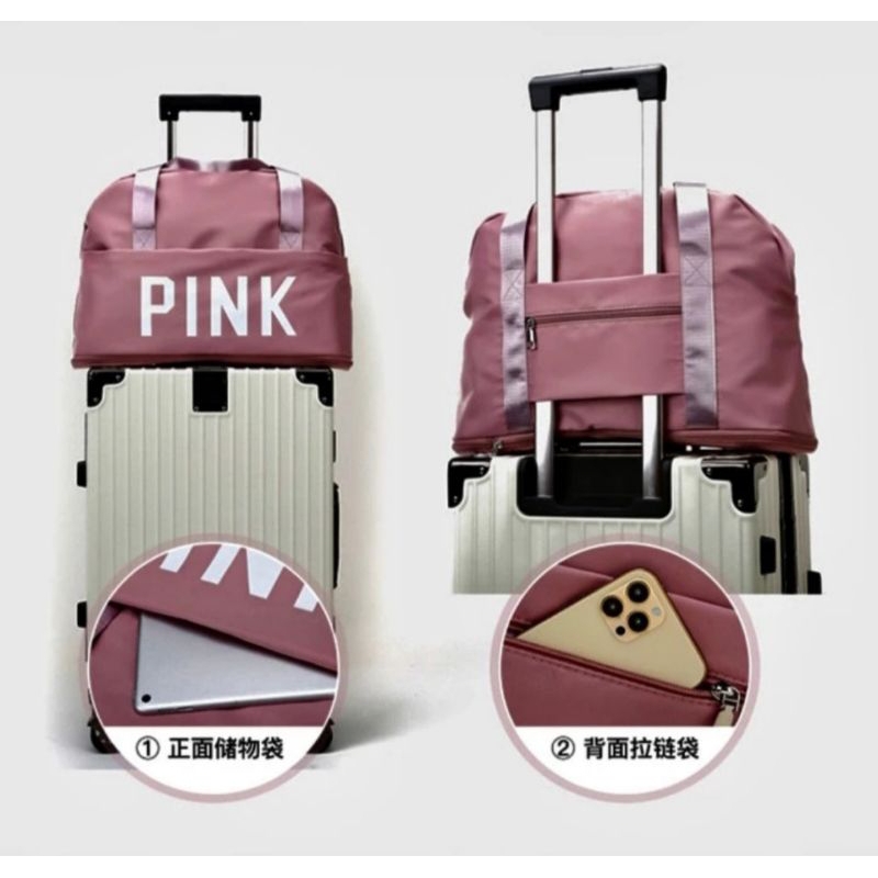Tas Treveling Lipat Waterproof Koper Organizer pink 1210 Large