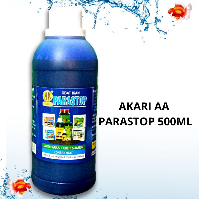 Obat Ikan Anti Parasit Anti Bakteri AKARI AA PARASTOP 500ML