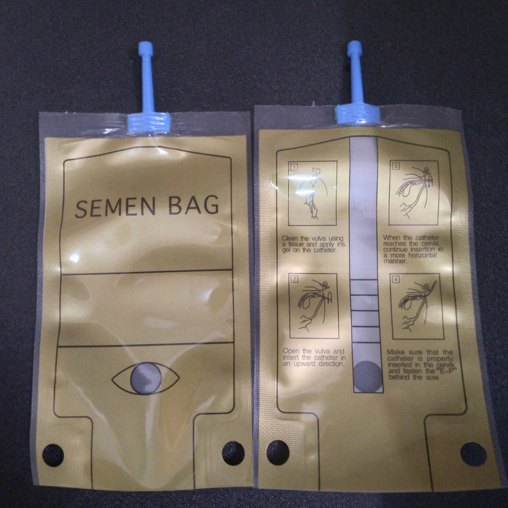 Semen Bag 100ml x 50 pcs -Tas Infus Babi, Inseminasi Buatan Botol Semen, Botol Vas Miyens Film