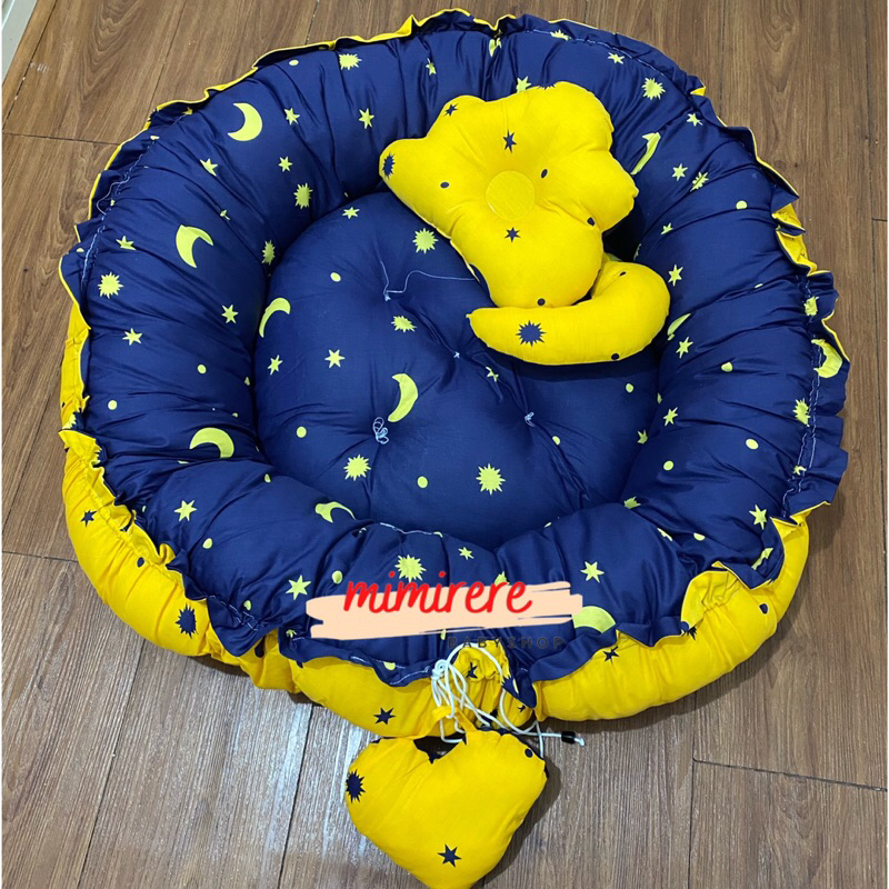 MIMIRERE Round babynest full beddingset circle baby nest kado lahiran premium