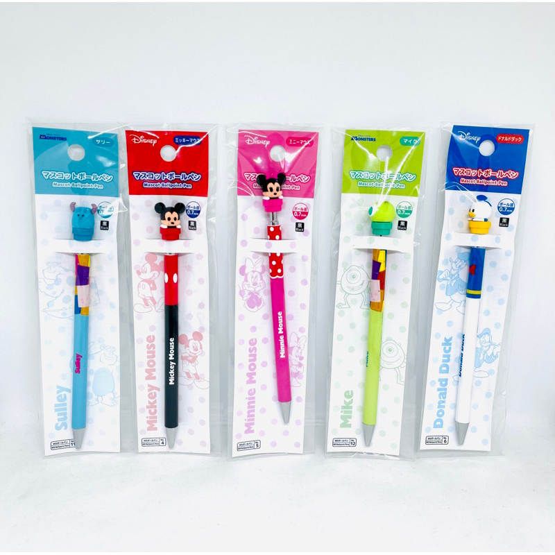 

PULPEN BALLPOINT KARAKTER DISNEY MICKEY MINNIE MOUSE DONALD MONSTER INC SULLEY MIKE MASCOT BALLPEN ORIGINAL JAPAN