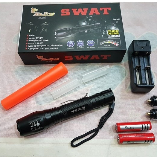 SENTER SWAT POLICE JINLONG JL-N2 2 BATERAI WATERPROOF