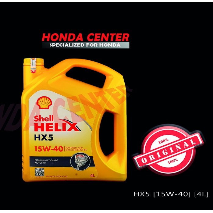 oli shell helix HX5 15W-40 galon di jamin 100% original