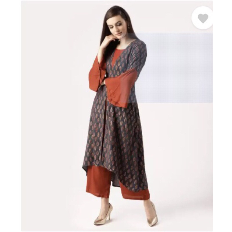 Kurti India Size M Dengan Celana / LIBAS  Women Kurta and Palazzo Set Cotton Rayon / Dress Wanita India / Anarkali India