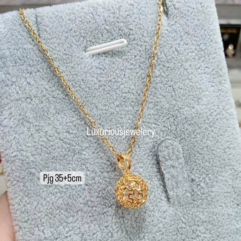 Kalung tittanium warna gold