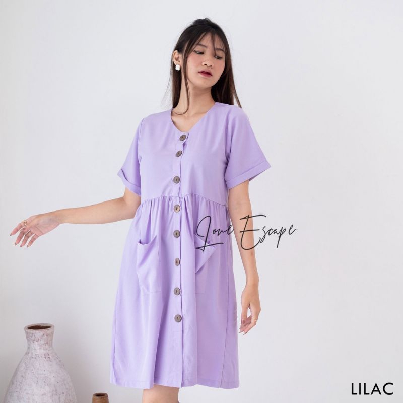 Vivian Midi Lady Crush Premium Dress Casual Wanita