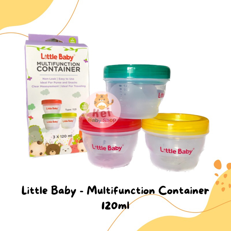 Little Baby Kontainer Multifungsi MPASI 120ml - Wadah MPASI - Food Container