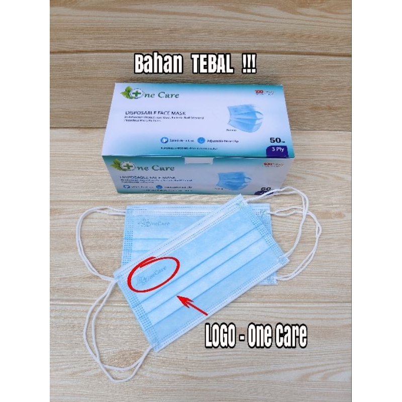Masker 3 ply isi 50 pcs ONE CARE