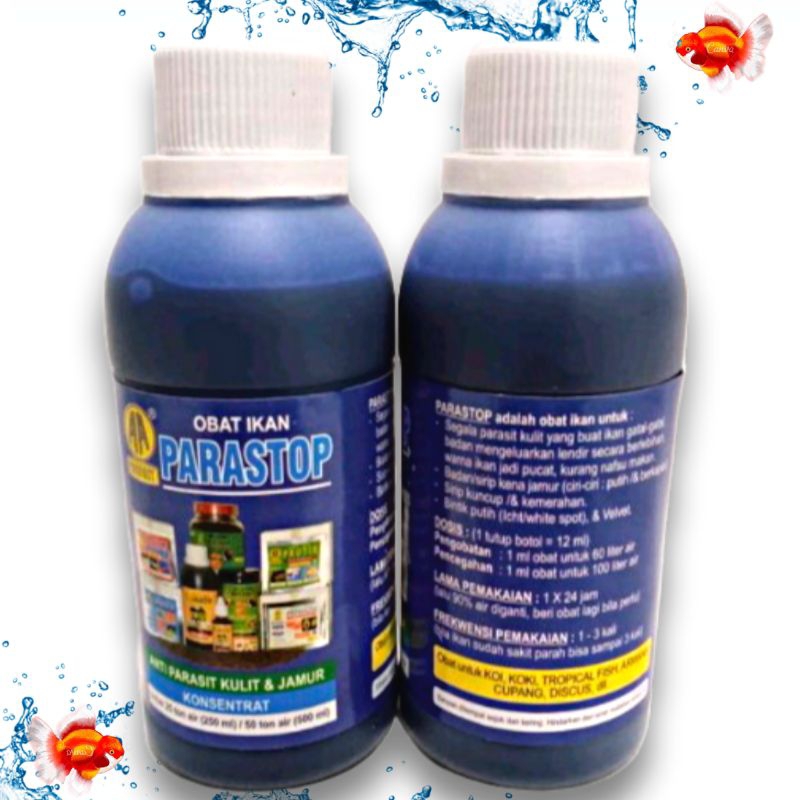 Obat Ikan Anti Parasit Anti Jamur AKARI AA PARASTOP 250ML