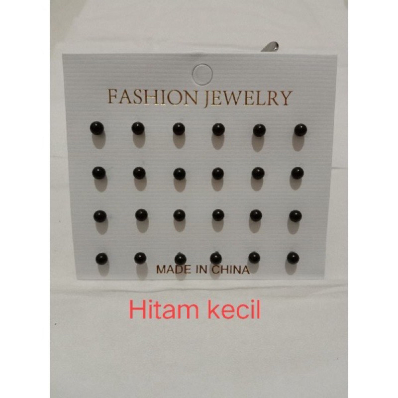 ANTING GIWANG MUTIARA HITAM UK KECIL ISI 24PCS
