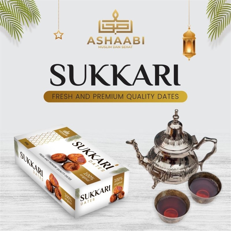 

kurma sukkari/sukari premium merk ashaabi 500gr