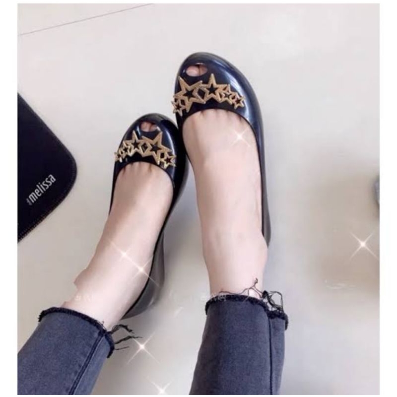 Mini Melissa Ultragirl Stars Sepatu Anak Perempuan Flat Jelly Shoes