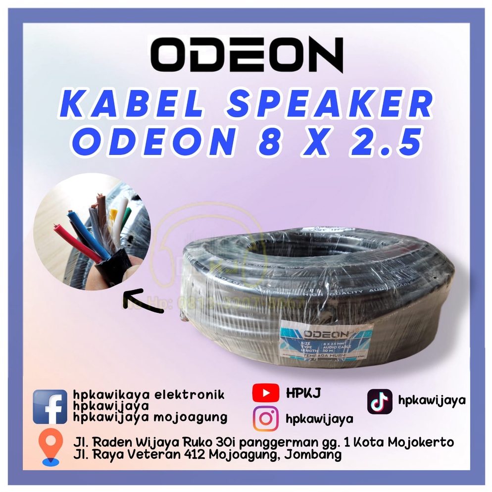 KABEL SPEAKER ISI 8 ODEON 8 x 2.5 Kabel speaker ODEON 8 x 2.5 meteran