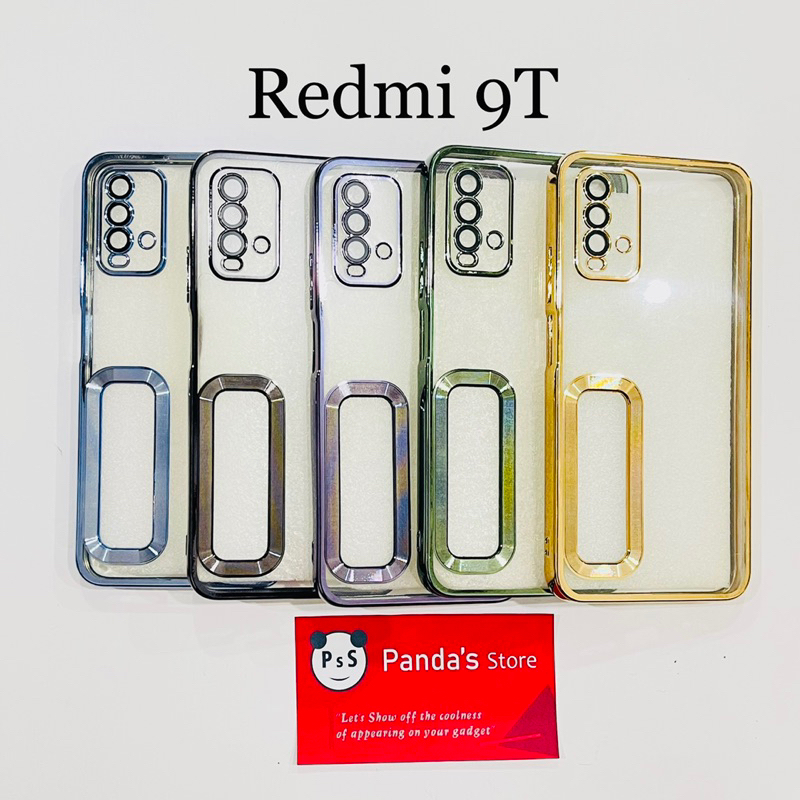 Softcase Redmi 9T Lens Protector Circle Chrome Logo Clear Case