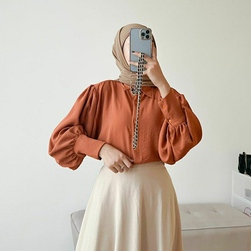 PEVITA PUFFY BLOUSE / BLOUSE CRINKLE