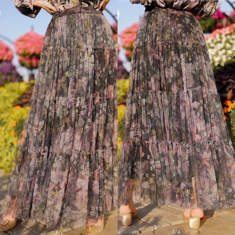 BJ Into The Garden Tiered Skirt By Benang Jarum