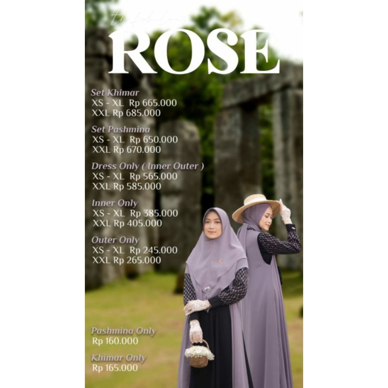 READY GAMIS ROSE ADEN HITAM
