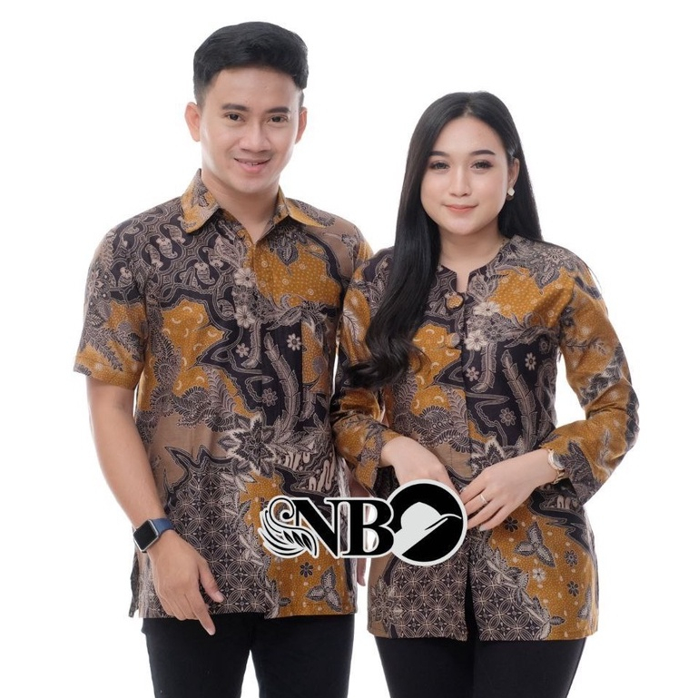 Batik Couple Modern Atasan Blouse Batik Kerja Wanita Kantor