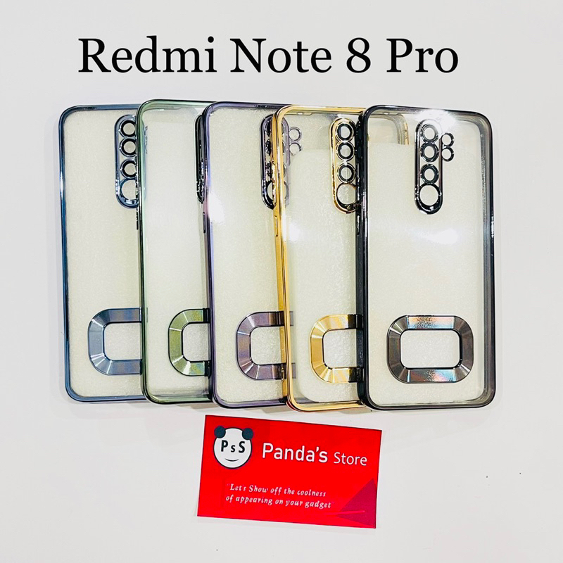 Softcase Redmi Note 8 Pro Lens Protector Circle Chrome Logo Clear Case