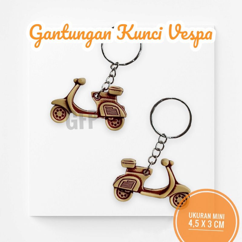 Gantungan Kunci Handmade Gitar Dompet Pistol Vespa Motor Gajah Bulan Anting Mini - Ganci Souvenir Murah