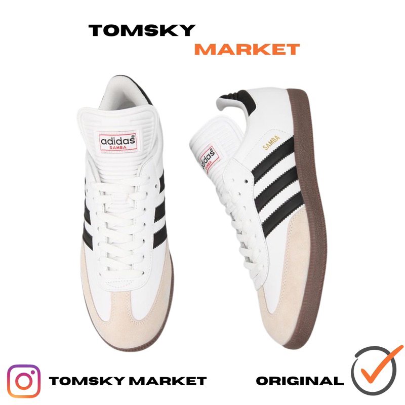 Adidas Samba Classic White White (Long Tounge) Original