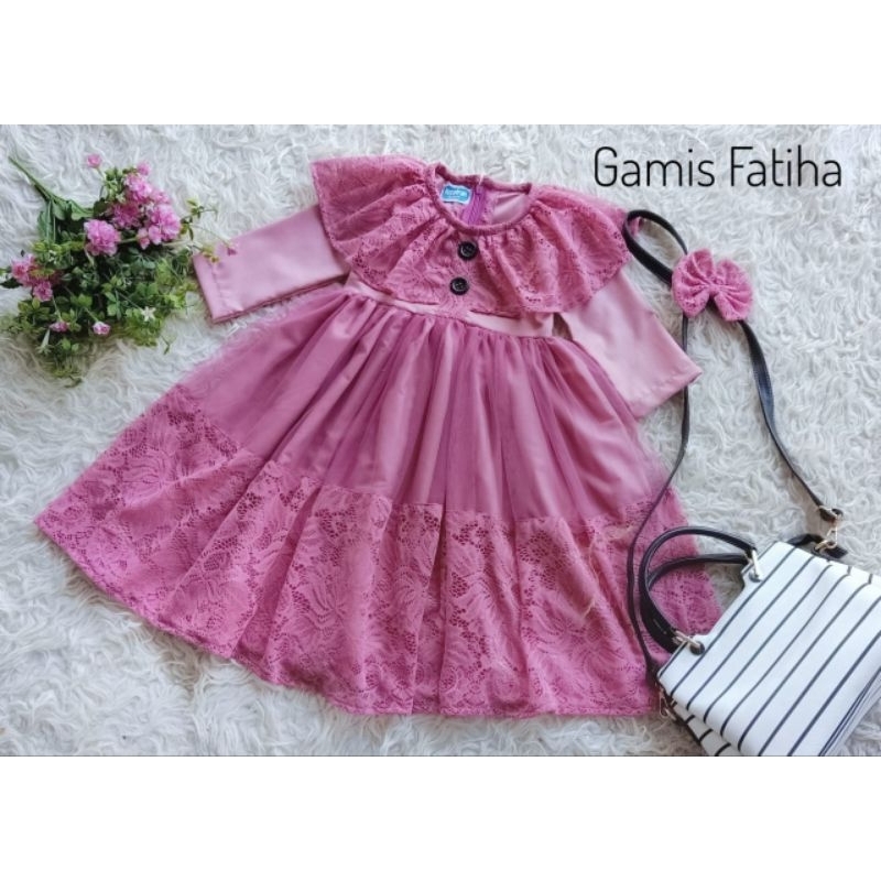 Gamis Fatiha Anak Unik/Busana Muslim Anak/Gamis Anak