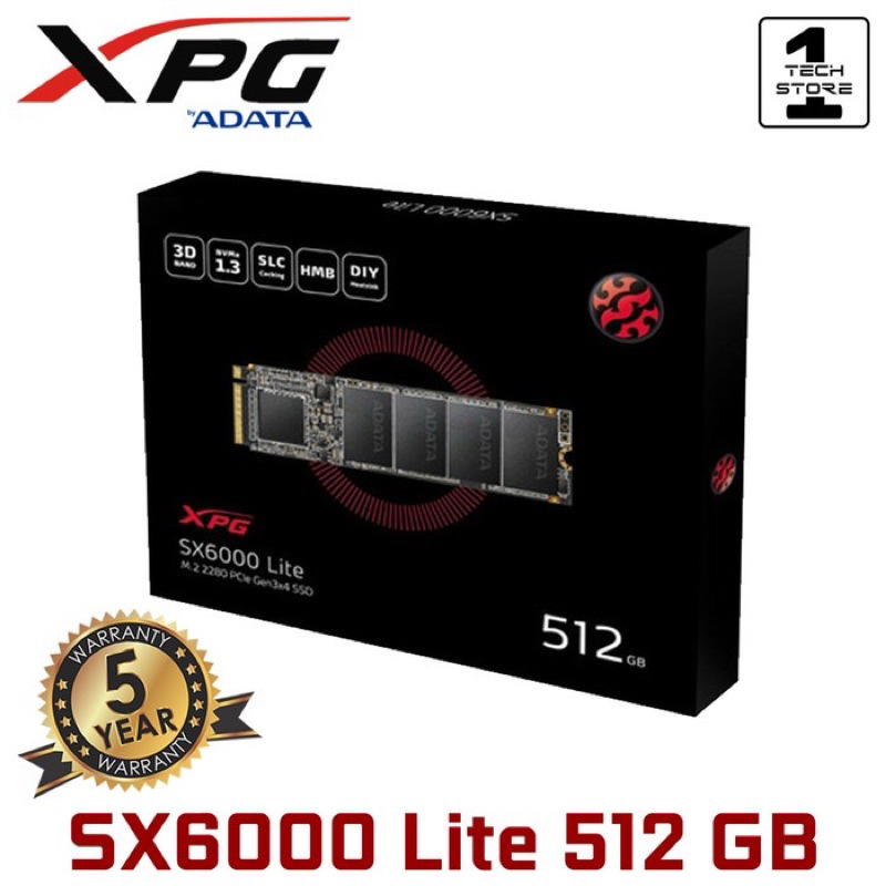 Adata XPG SX6000 Lite M.2 NVME 512GB 3D Nand2280 PCIe Gen3x4