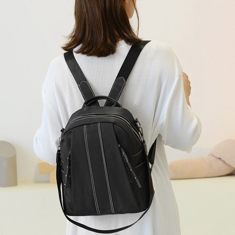 Tas Ransel Wanita Korea Fashion Style Kasual Tas Punggung Cewek Multifungsi Sling Bag Women Parasut Tas Wanita Model Korea Bahan Parasut Anti Air Tas Sekolah Tas Kuliah Tas Kerja Tas Traveling Azgalery T263