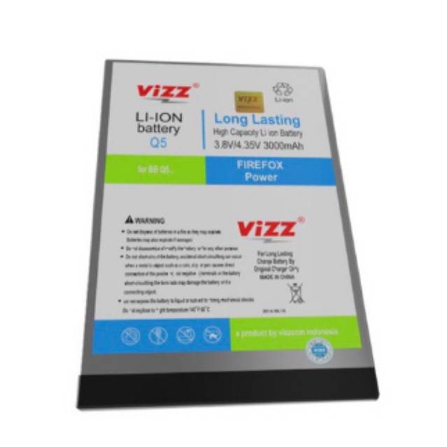 Vizz Baterai Double Power BlackBerry Q5  Original