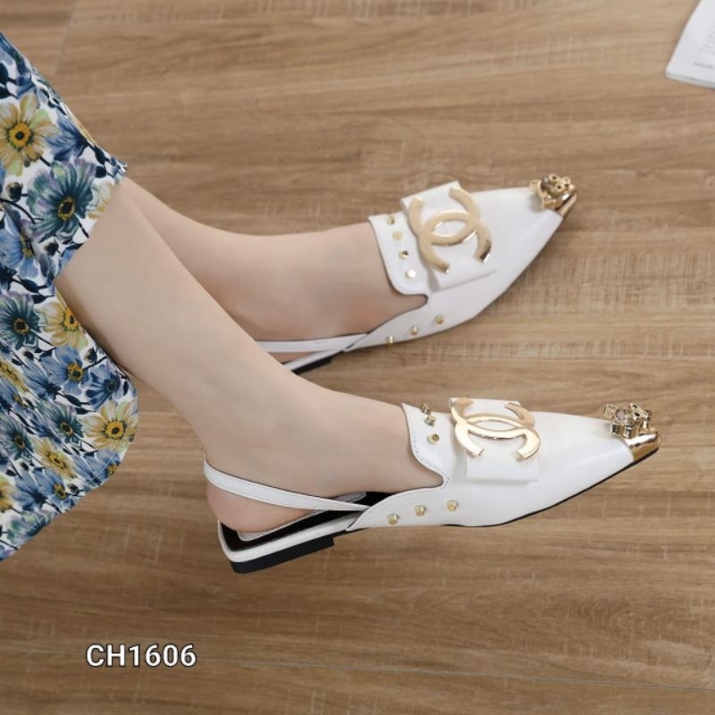 FLAT SHOES CH1606 C|-|A||E|_BACKSTRAP PREMIUM IMPORT SHOES