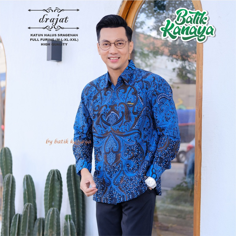 DRAJAT Baju Batik Pria Full Furing Bahan Katun PREMIUM