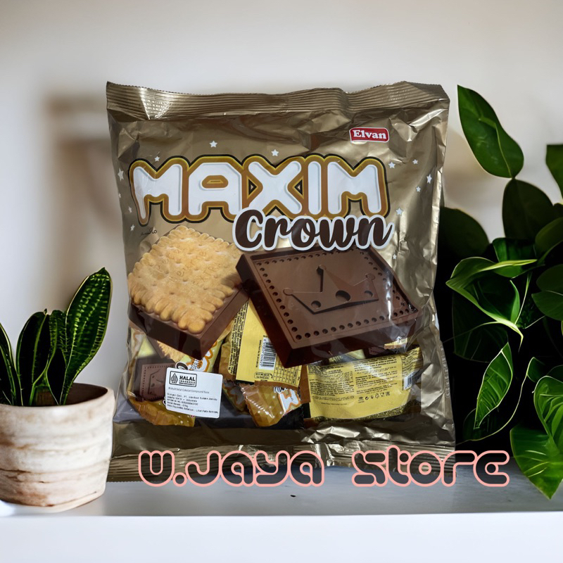 Elvan Maxim Crown Biskuit Salut Coklat Susu 275g