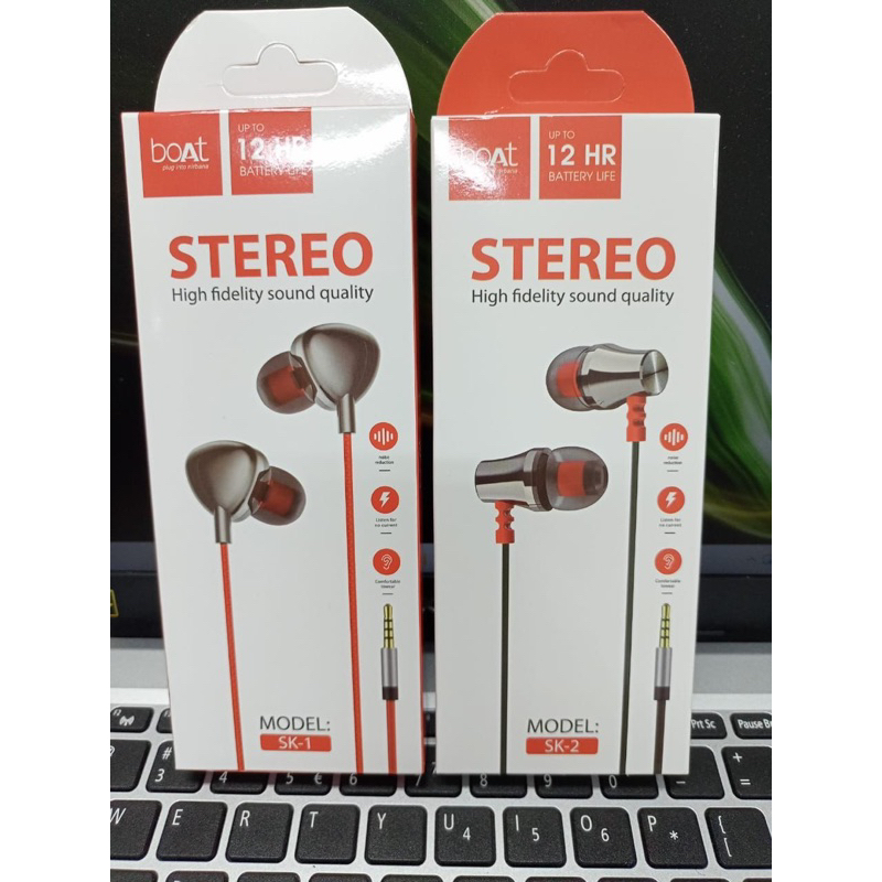 Handsfree Boat Metal PureBass Model SK-1 SK-2 Kualitas Terbagus/Earphone PureBass